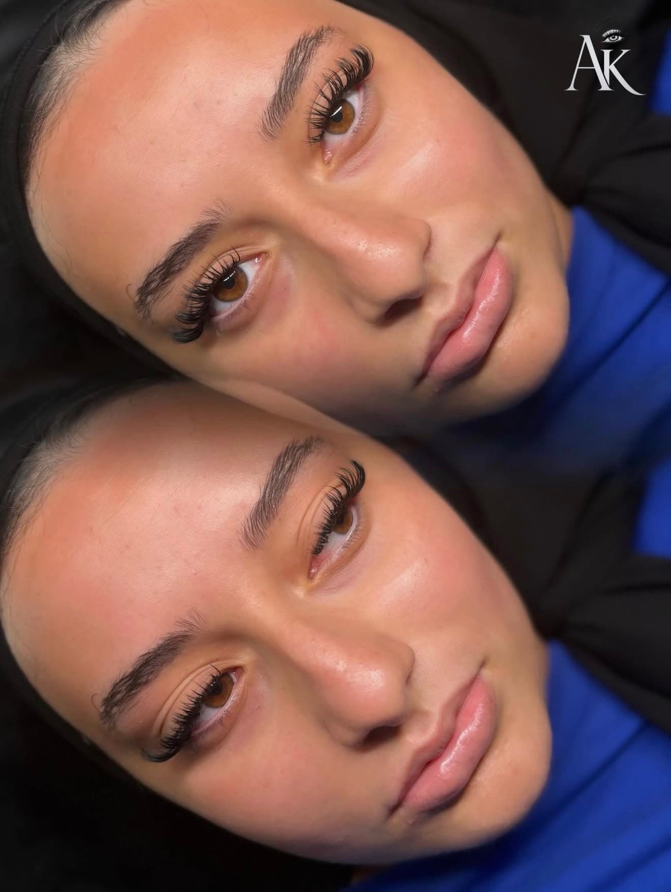 Kräftiges Wimpernset mit deutlichem Schwung nach außen
